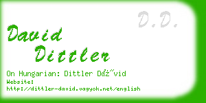 david dittler business card